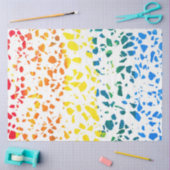 Abstraktes Terrazzo-Mosaik-Rainbow-Muster Seidenpapier (Basteln)