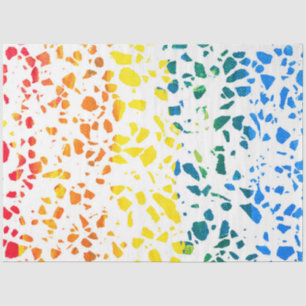 Abstraktes Terrazzo-Mosaik-Rainbow-Muster Seidenpapier
