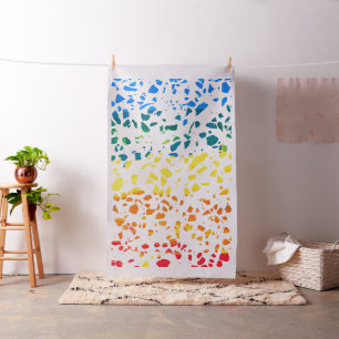 Abstraktes Terrazzo-Mosaik-Rainbow-Muster Stoff