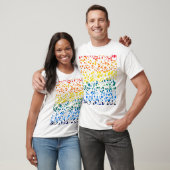 Abstraktes Terrazzo-Mosaik-Rainbow-Muster T-Shirt (Unisex)