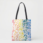 Abstraktes Terrazzo-Mosaik-Rainbow-Muster Tasche (Vorderseite)