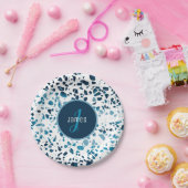 Abstraktes Terrazzo-Mosaikmuster Pappteller (Party)