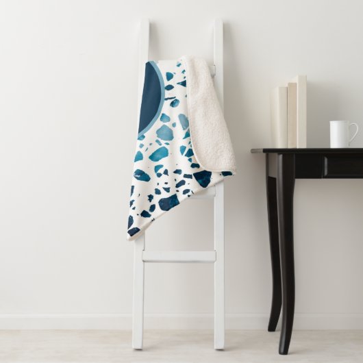 Abstraktes Terrazzo-Mosaikmuster Sherpadecke (Beispiel)