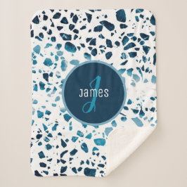 Abstraktes Terrazzo-Mosaikmuster Sherpadecke