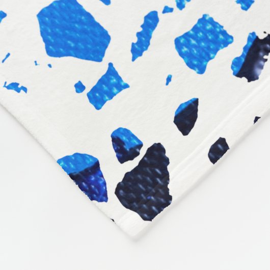 Abstraktes Terrazzo-Muster Fleecedecke (Ecke)