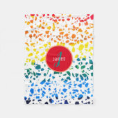 Abstraktes Terrazzo-Muster Fleecedecke (Vorderseite)