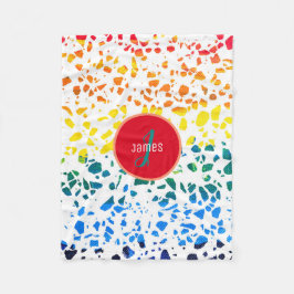 Abstraktes Terrazzo-Muster Fleecedecke