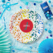 Abstraktes Terrazzo-Muster Pappteller (Party)