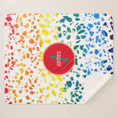 Abstraktes Terrazzo-Muster Sherpadecke (Vorderseite (Horizontal))