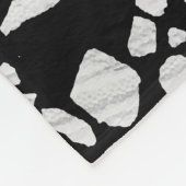 Abstraktes Terrazzo Schwarz/Weiß-Muster Fleecedecke (Ecke)