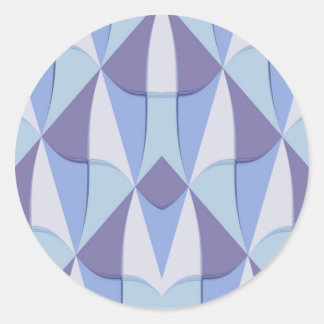abstraktes Tessellationsdesign,  Runder Aufkleber