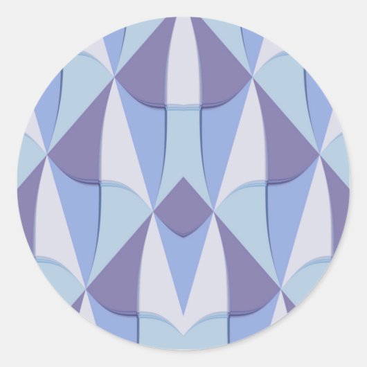 abstraktes Tessellationsdesign,  Runder Aufkleber (Vorderseite)