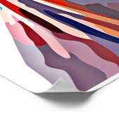 Abstraktes Tier ohne Haare Kunst Poster (Ecke)