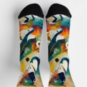 Abstraktes Tier Socken (Oben)