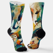 Abstraktes Tier Socken (Gewinkelt)