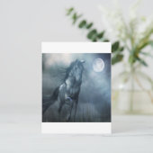 Abstraktes Tiermondlicht Postkarte (Stehend Vorderseite)