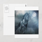Abstraktes Tiermondlicht Postkarte (Vorne/Hinten)