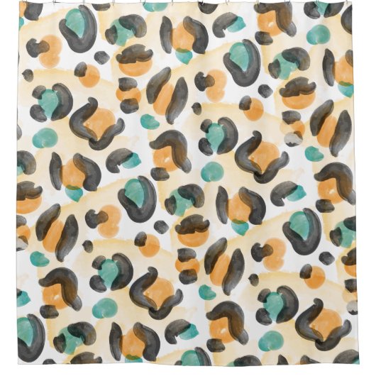 Abstraktes Tiermuster Duschvorhang (Vorderseite)