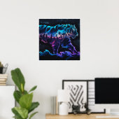 Abstraktes Tiger Concept Ink Art Collection Poster (Heimbüro)