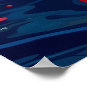 Abstraktes Tiger-Gemälde Poster (Ecke)