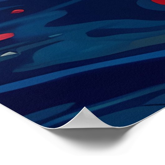 Abstraktes Tiger-Gemälde Poster (Ecke)