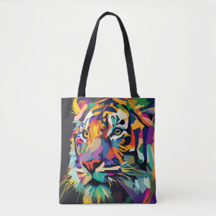 Abstraktes Tiger-Gesicht Tasche
