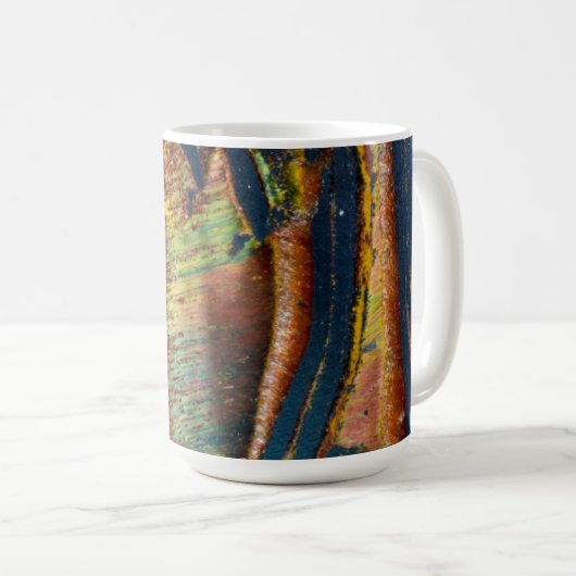 abstraktes Tigerauge Kaffeetasse (VorderseiteRechts)