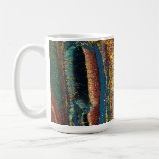 abstraktes Tigerauge Kaffeetasse (Links)
