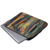 abstraktes Tigerauge Laptopschutzhülle (Vorne Knopf)