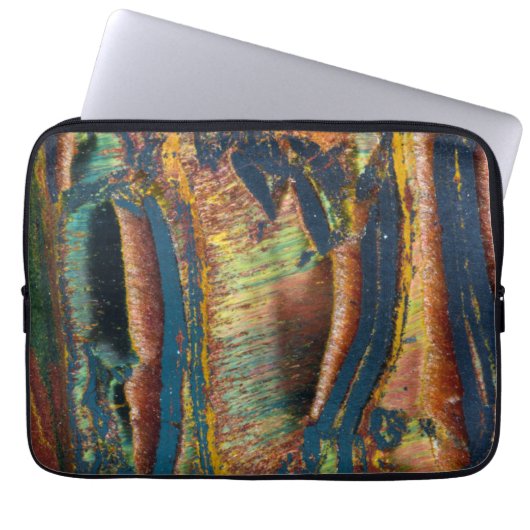 abstraktes Tigerauge Laptopschutzhülle (Vorderseite)