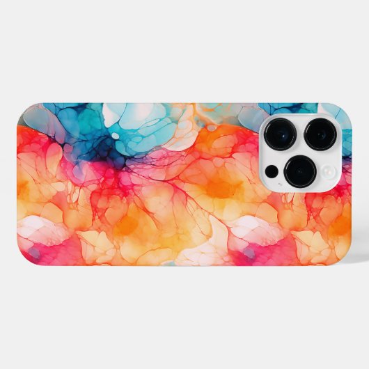 Abstraktes Tintenmuster iPhone Hülle (Rückseite (Horizontal))