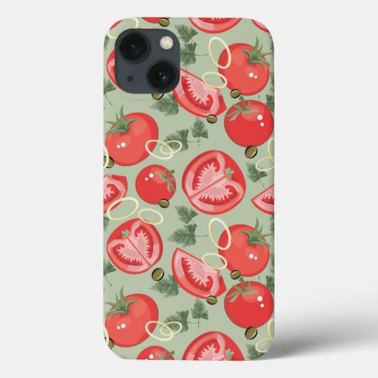 Abstraktes Tomatenmuster Case-Mate iPhone Hülle (Rückseite)