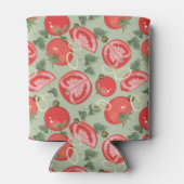 Abstraktes Tomatenmuster Dosenkühler (Rückseite)