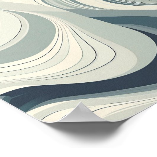 Abstraktes topographisches Muster Poster (Ecke)