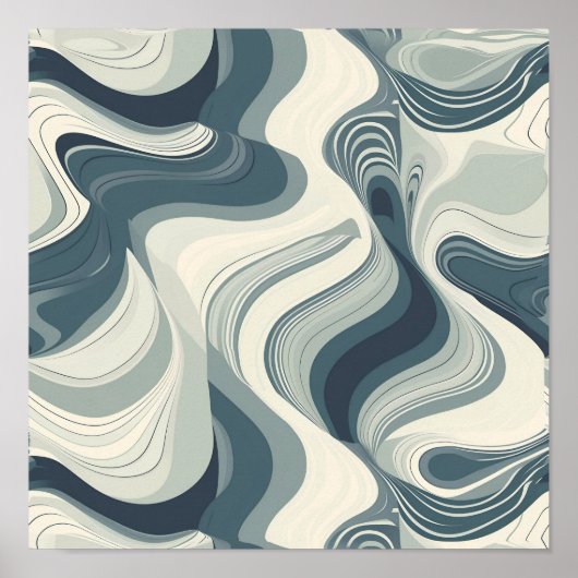 Abstraktes topographisches Muster Poster (Vorne)