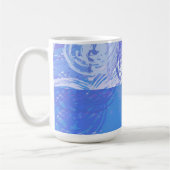 Abstraktes Tossed Türkis und Lila Kaffeetasse (Links)