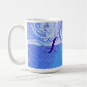 Abstraktes Tossed Türkis und Lila Kaffeetasse (Links)