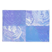 Abstraktes Tossed Türkis und Lila Kissenbezug (Rückseite-Links)