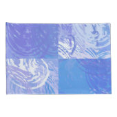 Abstraktes Tossed Türkis und Lila Kissenbezug (Rückseite-Rechts)