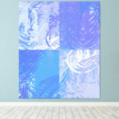 Abstraktes Tossed Türkis und Lila Leinwanddruck (Insitu (Holzboden))