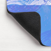 Abstraktes Tossed Türkis und Lila Mousepad (Ecke)