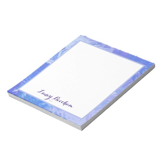 Abstraktes Tossed Türkis und Lila Notizblock (Rotiert)