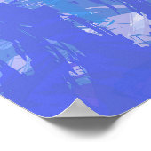 Abstraktes Tossed Türkis und Lila Poster (Ecke)