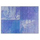 Abstraktes Tossed Türkis und Lila Schneidebrett (Vorderseite)