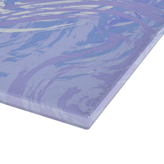 Abstraktes Tossed Türkis und Lila Schneidebrett (Ecke)