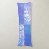 Abstraktes Tossed Türkis und Lila Seitenschläferkissen (Vorderseite Vertikal)