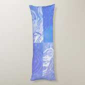 Abstraktes Tossed Türkis und Lila Seitenschläferkissen (Rückseite (Vertikal))