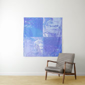 Abstraktes Tossed Türkis und Lila Wandteppich (Beispiel (Horizontal))