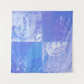 Abstraktes Tossed Türkis und Lila Wandteppich (Vorderseite)