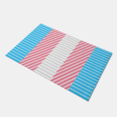 Abstraktes Transgender-Prix-Flag Fußmatte (Schrägansicht)
